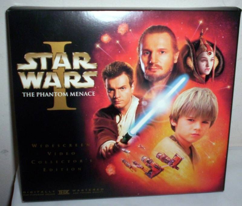 Star Wars EP1 VHS Collectors Edition w/Art Book w/Cells 024543000952 