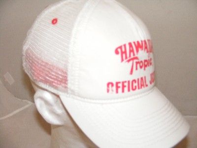 HAWAIIAN TROPIC GOLD CAP HAT FLEX STRETCH FITTED FIT  