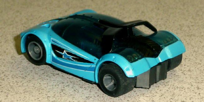 Tyco/Mattel Hot Wheels Blue HO Slot Car With Wing Runs Great  