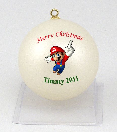 Personalized Super Mario Christmas Ornament & FREE Gift box  