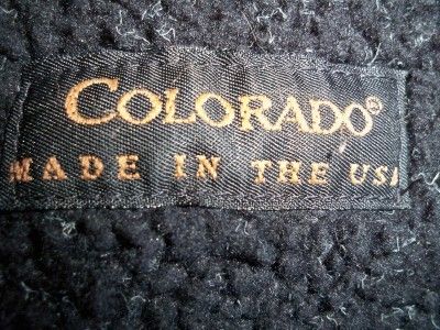 Colorado fleece Jacket Shirt Small Black USA made  