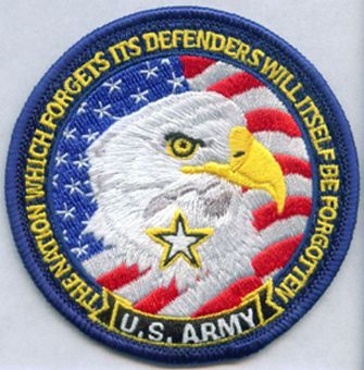 patch u.s. army eagle flag military iron on  