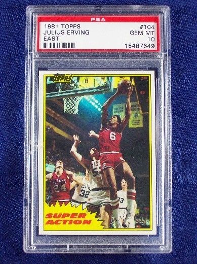 1981 Topps #104 Julius Erving East PSA 10  