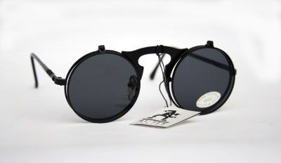   round Goth steampunk flip up sunglasses Hi Tek London Alexander  
