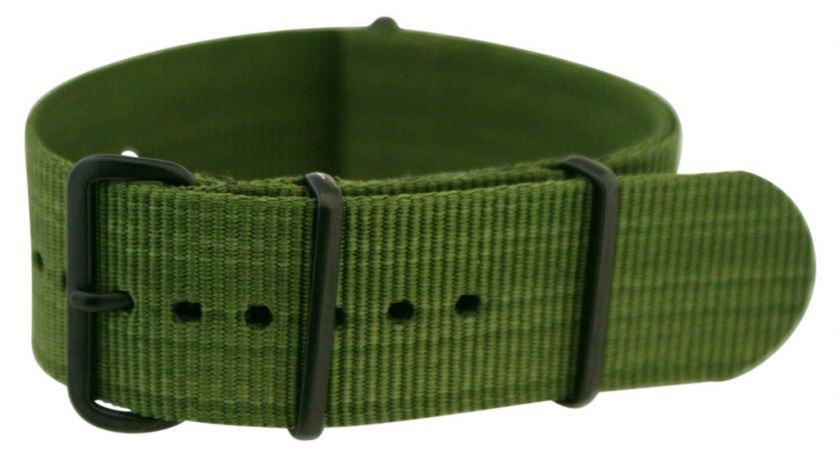 24MM PVD SOLID Nylon NATO Style MILITARY WATCH BAND Strap G 10 FITS 