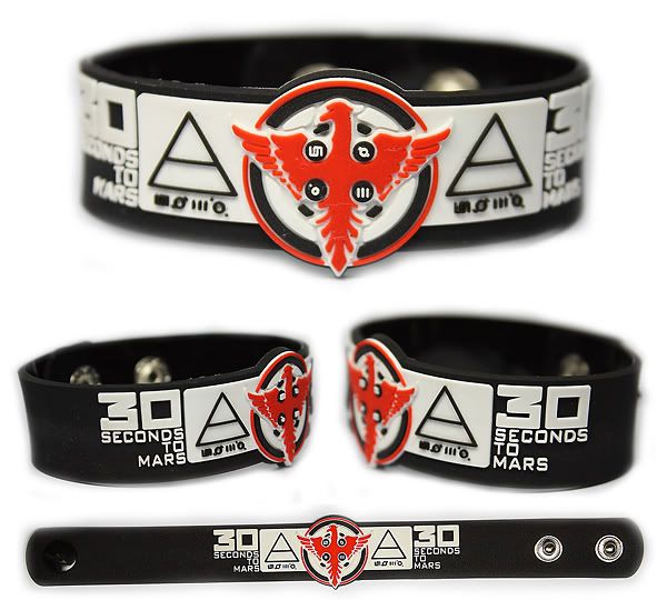 30 SECONDS TO MARS Rubber Bracelet Wristband 