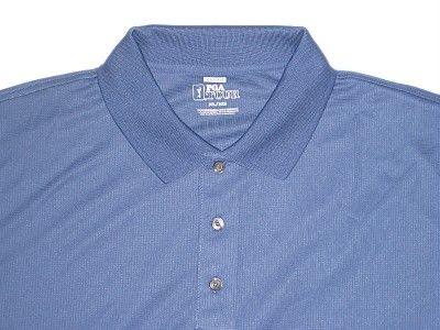 Mens PGA Tour Performance Polo Golf Blue Shirt 2XL  