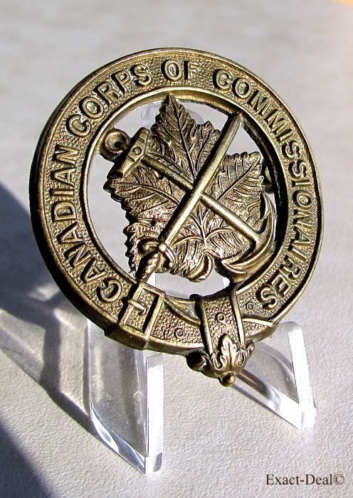 Canada Royal Canadian Forces Corps of Commissionaires Hat Cap Badge 